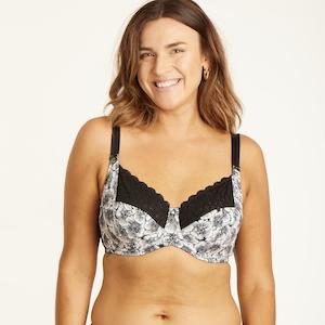 Lingerie: Print Full Cup Bra - Graphic Floral