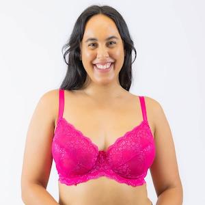 Lingerie: Sweetpea Lace Balconette Bra - Sugar Pink