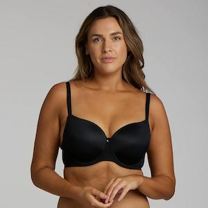 Lingerie: T Shirt Bra (Convertible) - Black