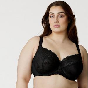 Lingerie: Peony Lace  Premium Support Bra - Black