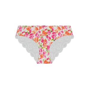 Lingerie: Lace Bum Bikini Brief - Blooming Roses