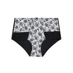 Lingerie: Print Full Brief - Graphic Floral