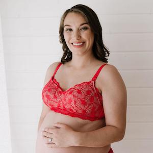 Maternity Premium Support Bra (Leakproof) - Festival Red