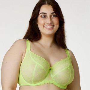 Lingerie: Nightingale Lace Premium Support Bra - Lime Splash Green