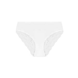 Lingerie: Sweetpea Lace Bum Bikini Brief - Ice White