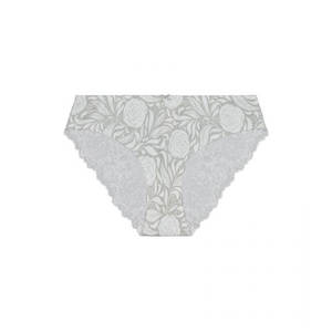 Lingerie: Signature Print Lace Bum Bikini Brief - Ice Rose