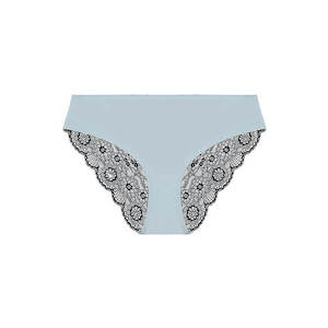 Alyssum Lace Bum Bikini Brief - Blue Graphite