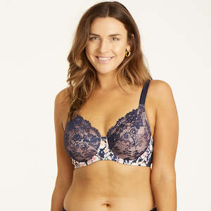 Clothing wholesaling: Print Full Cup Bra - Navy Fleur