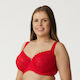 Lily Lace Premium Support Bra - Ruby Red