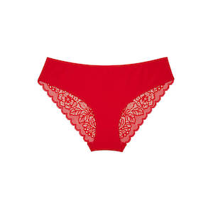 Clothing wholesaling: Lily Lace Bum Bikini Brief - Ruby Red