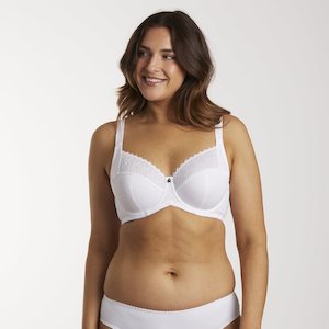 Clothing wholesaling: Willow Lace Full Cup Bra - White