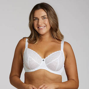 Lily Lace Full Cup Bra - White