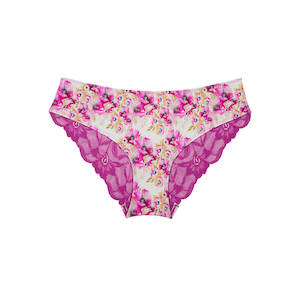 Clothing wholesaling: Lace Bum Bikini Brief - Floral Prints