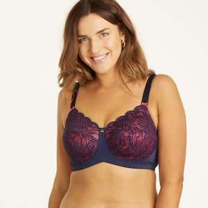 Radiate Wirefree Premium Support Bra - Navy Berry