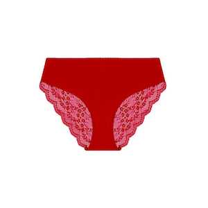 Sweetpea Lace Bum Bikini Brief - Lipstick Red