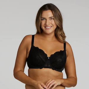 Baroque Lace Full Cup Bra - Black