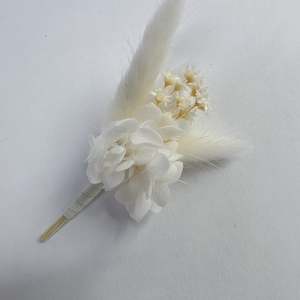 Florist: Preserved White Buttonhole