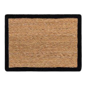 Jute Rectangle Placemat / Black Border