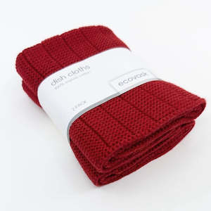 Gift: 2pk dish cloth - Deep Red