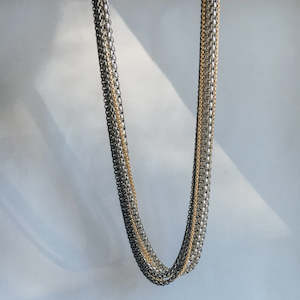 Steel Me Multi Layer Necklace - 50cm