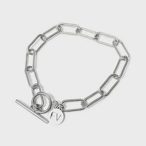 Gift: Paperclip Fob Silver Bracelet