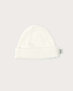 Cream Rib Beanie