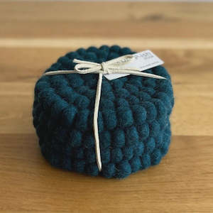 Felt Coasters - Teal