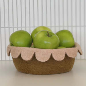 Gift: Felted Scalloped Bowl