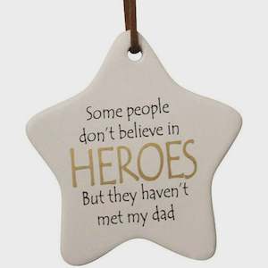 Dad Hero Hanging Star