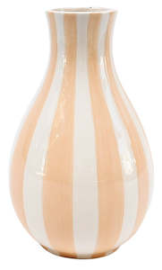 Peach Stripe Vase