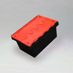 68l Security Crate Black With Red Lids