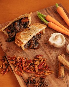 Pie, pastry, sausage roll: Beef Roti Pie – 8 Pack