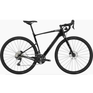 Bicycle and accessory: Cannondale Topstone Carbon 3 L 650b - Tinted Black w/ White