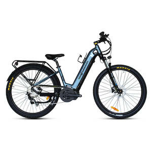 Bicycle and accessory: 2023 Wattwheels Bighorn Low Step Mid Drive - Gloss Stone Blue