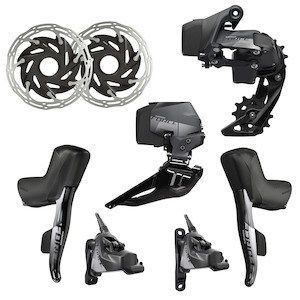 Bicycle and accessory: SRAM Force eTap AXS 2X HRD FM Groupset Kit