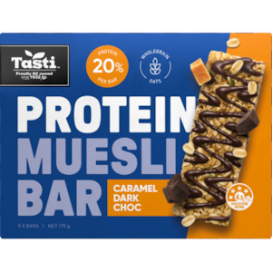 Tasti Caramel Dark Choc Protein Muesli Bar 5 x 35g