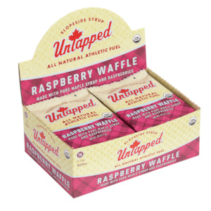 Bicycle and accessory: UnTapped Raspberry Waffle Box of 16 x 30g