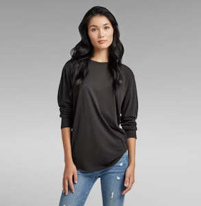 G-STAR Lash Fem Loose Long Sleeve 'Dark Black'