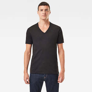 Clothing: G-STAR Premium Slim Tee V Neck 'Black'