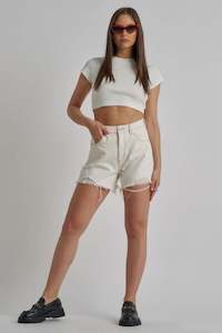 Clothing: ABRAND Venice Short 'White Fade Rip'