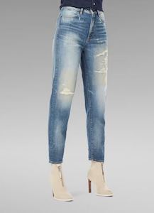 Clothing: G-STAR Janeh Ultra High Mom Ankle Jeans 'Vintage'