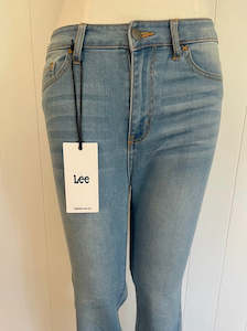 Clothing: Lee Women's Mid Licks Jeans - Blue Salt