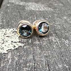 London blue topaz studs