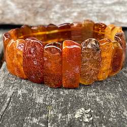 Natural cognac small cuff bracelet