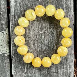 White prized Baltic Amber bracelet