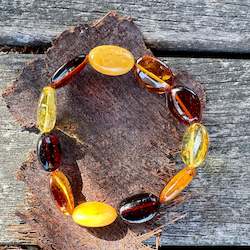 Baltic Amber flat ovalâs bracelet