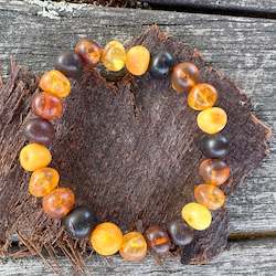 Matte Baltic amber bracelet