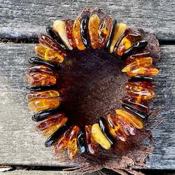 Large Baltic Amber chip bracelet