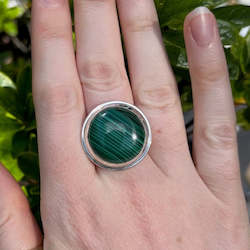 Round Malachite Ring