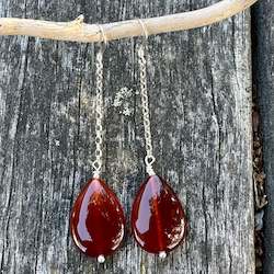 Carnelian drop earrings